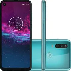 (994 com AME) Smartphone Motorola One Action 128GB ( Aquamarine ou Azul Denin)