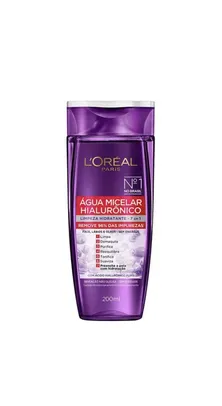 Água micelar L’orel Paris hialurônico, 200 ml 