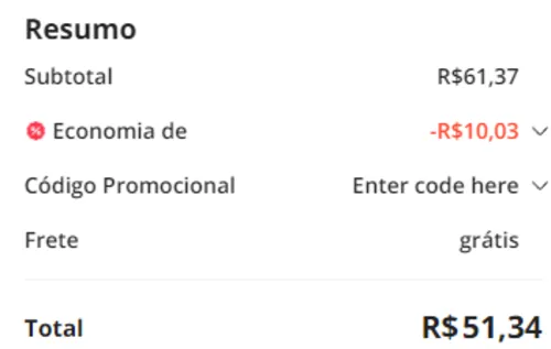 Imagem na descrição da promoção