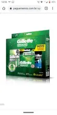 KIT Aparelho de Barbear Gillette Mach3 Sensitive + 3 Carga Grátis + Gel De Barbear 71g | R$30