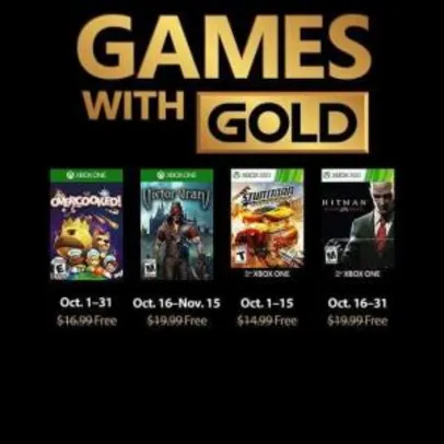  [XBOX LIVE] Games With Gold Outubro 2018