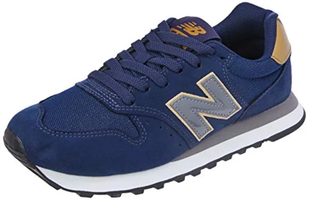 Tênis New Balance 500, Feminino, Azul /Dourado, 34