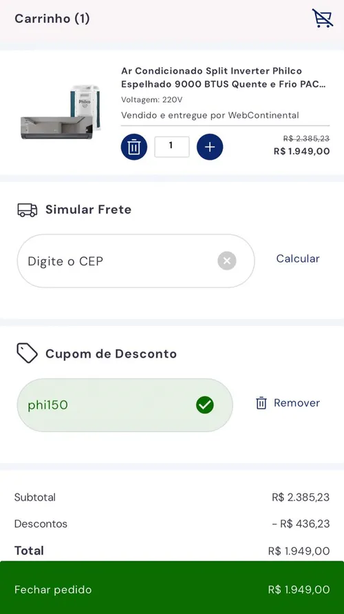 Imagem na descrição da promoção