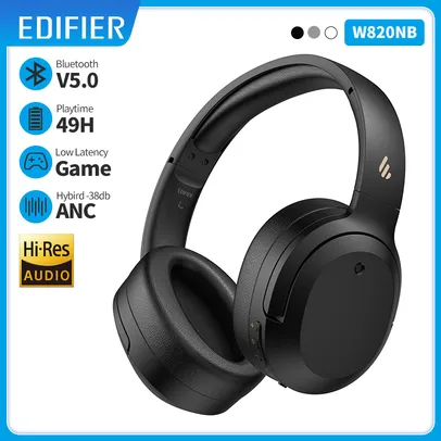 Fones de ouvido sem fio fone bluetooth Edifier W820NB Cancelamento de ruído ativo Hi-res