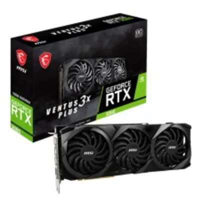 Placa de Vídeo MSI GeForce RTX 3080 VENTUS 3X PLUS 10G OC, LHR, 10GB, GDDR6X, DLSS, Ray Tracing, 912-V389-263