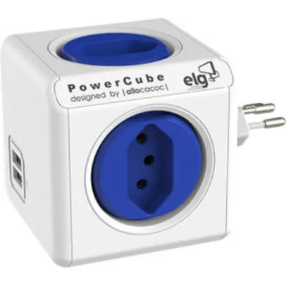 [CC Sub] Multiplicador de Tomadas Powercube 4 Tomadas + 2 USB 2.4A | R$97