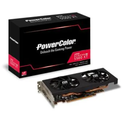 Placa de Vídeo PowerColor Radeon Navi RX 5500 XT, Dual Fan | R$ 1200