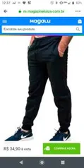 Calça Moletom Masculina Jogger Skinny Slim Fit Academia | R$35