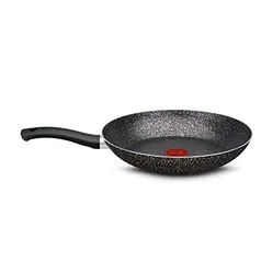 Frigideira Francesa Rochedo Stone Pro 28 cm, Efeito Pedra - Preto e Cinza