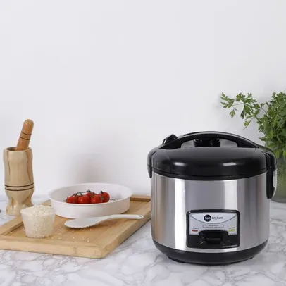 [AME 75 / SC 22 ]Panela de Arroz Elétrica 3L Preto + Inox Fun Kitchen