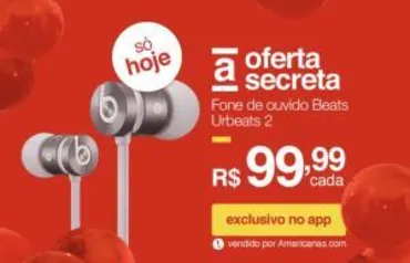 [APP] Fone De Ouvido Beats Urbeats 2 - R$89