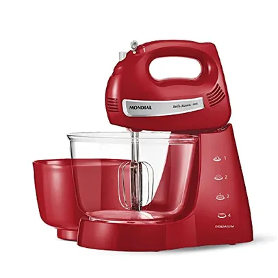 Batedeira Mondial, Bella Massa Inox Premium, 127V, Vermelho, 500W - B-29 NP