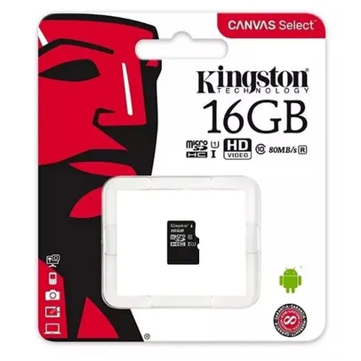 Cartao De Memoria Classe 10 Kingston Sdcs/16 Gb Micro Sdhc