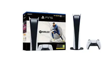 Sony PlayStation 5 Digital 825GB FIFA 23 Bundle cor  branco e preto