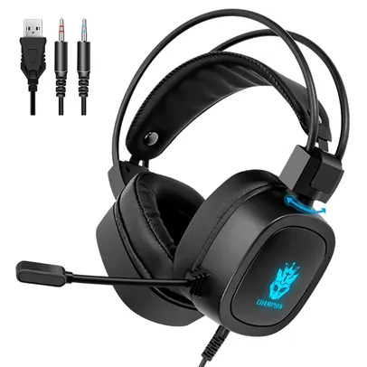 [AME R$ 23]Headset gamer S100 7.1 Canais 3.5mm/USB com fio e luz rgb