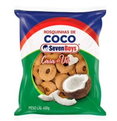 Rosquinha de Coco Sevenboys 400g (mín. 3) | R$3,85