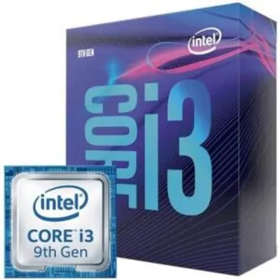 [R$ 403 com AME] Intel Core i3-9100F Coffee Lake, Cache 6MB, 3.6GHz