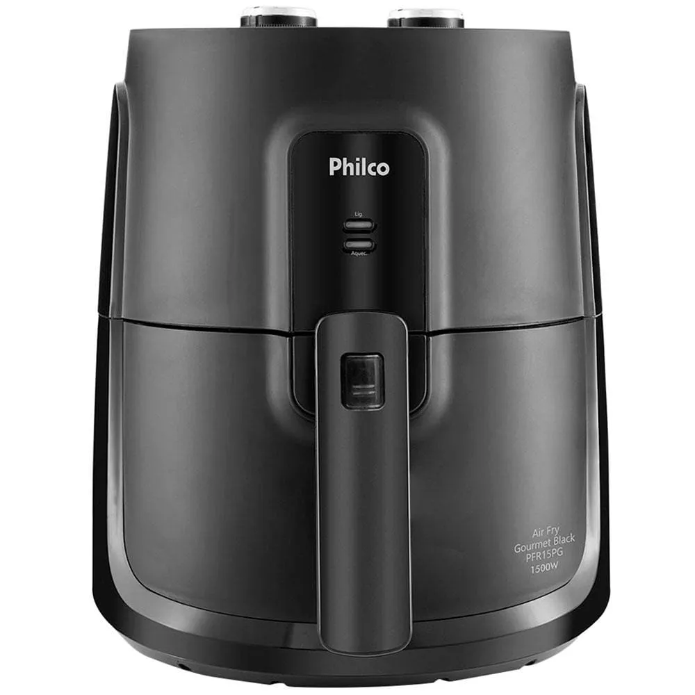 Fritadeira Elétrica Sem Óleo Air Fry Philco PFR15PG Gourmet 4L - Preta - 110V Fryer 4 L