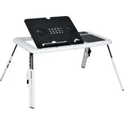 Saindo por R$ 60: Mesa para notebook suporte com 2 coolers e altura ajustável | Pelando