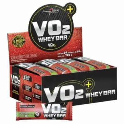 VO2 Protein Bar c/ 24 Barras - Coco/Morango - IntegralMédica | R$ 48