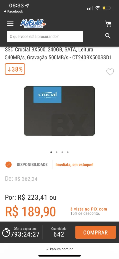 Imagem na descrição da promoção