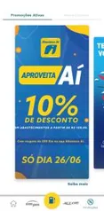 [26/06] 10% OFF no Abastece Aí acima de R$100 + 500km