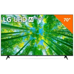 Smart TV LG 70" 4K UHD LED, 70UQ8050PSB, ThinQ AI, Wi-Fi Integrado