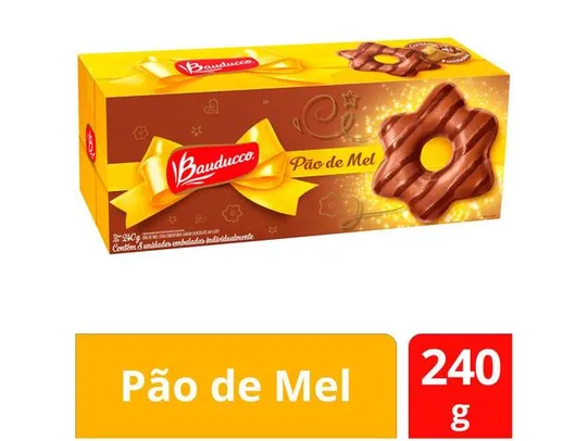 Pão de Mel Bauducco com Cobertura de Chocolate ao Leite 240g 8 Unid | leve 5 pag 1 | R$10