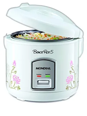 Panela De Arroz Bianca Rice 5, Mondial, Branco, 400W, 110V - NPE-05-5X