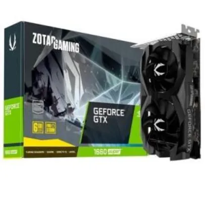 Placa de Vídeo Zotac Gaming NVIDIA GeForce GTX 1660 Super Twin Fan, 6GB, GDDR6 - ZT