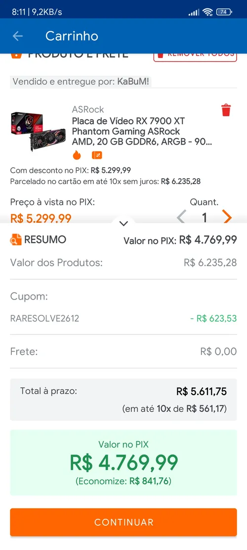 Imagem na descrição da promoção