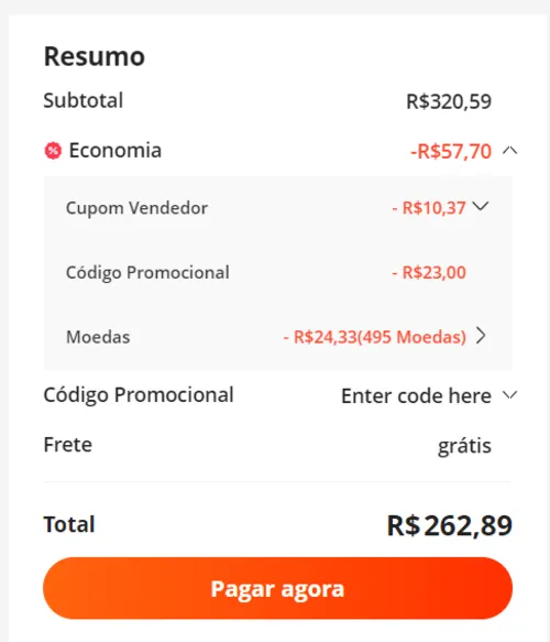 Imagem na descrição da promoção