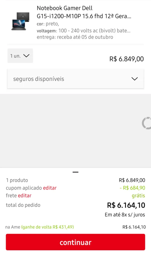 Imagem na descrição da promoção