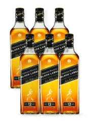 Combo Whisky Johnnie Walker Black Label 750ml - 6 Unidades