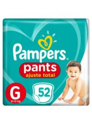 Fralda Pampers Pants Ajuste Total G 52 unidades | R$ 47
