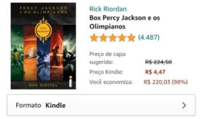 Box Percy Jackson e os Olimpianos eBook Kindle | R$ 4,47