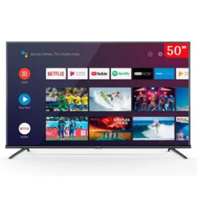 Smart TV LED 50" Android TV TCL 50P8M 4K UHD HDR | R$1.889