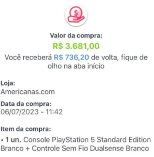 Imagem na descrição da promoção