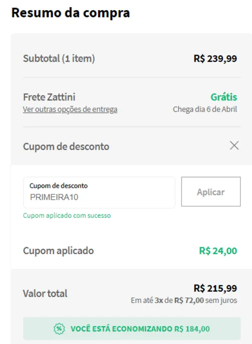 Imagem na descrição da promoção