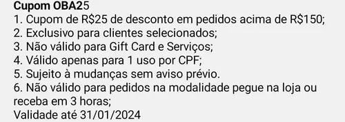 Imagem na descrição da promoção