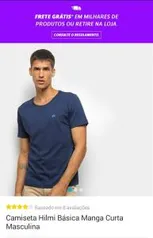 Camiseta Hilmi Básica Manga Curta Masculina - Marinho - R$20