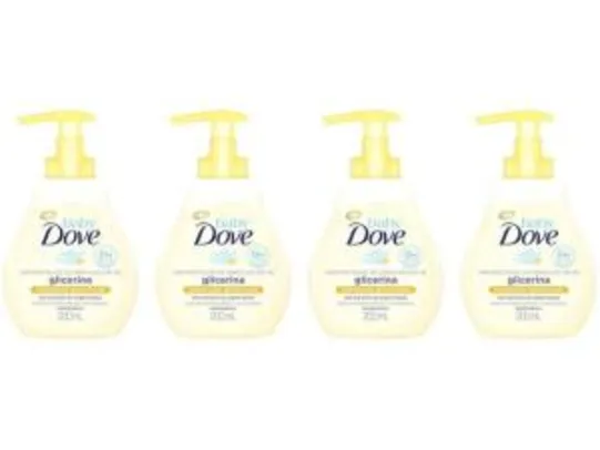 [4 unidades] Kit Sabonete Líquido Baby Dove - Hidratação Glicerinada 200ml | R$28