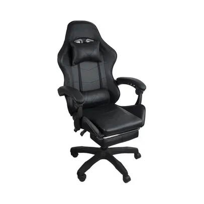 [Cashback Pelando R$ 422] Cadeira Gamer Stillus, Até 120Kg, Ergonômica, Apoio Para Os Pés, Preto