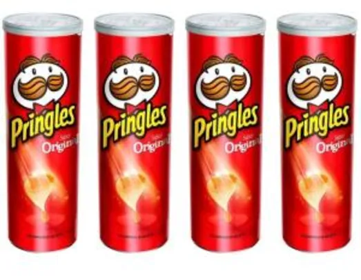 Kit Batata Pringles Original 4 unidades - 114g cada R$5,97 a unidade | R$24