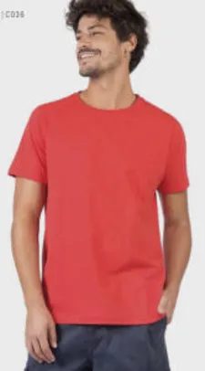 T-shirt básica fit color vermelha