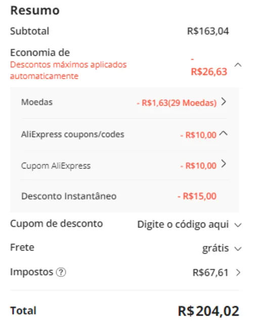 Imagem na descrição da promoção