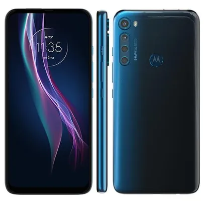 Smartphone Motorola One Fusion+ Azul Indigo 128GB, Tela de 6.5”, 4GB RAM, Câmera Traseira Quádrupla,