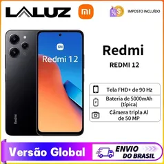 [Do Brasil] Smartphone Xiaomi Redmi 12 Versão Global, 8GB RAM 128GB ROM , MediaTek Helio G88