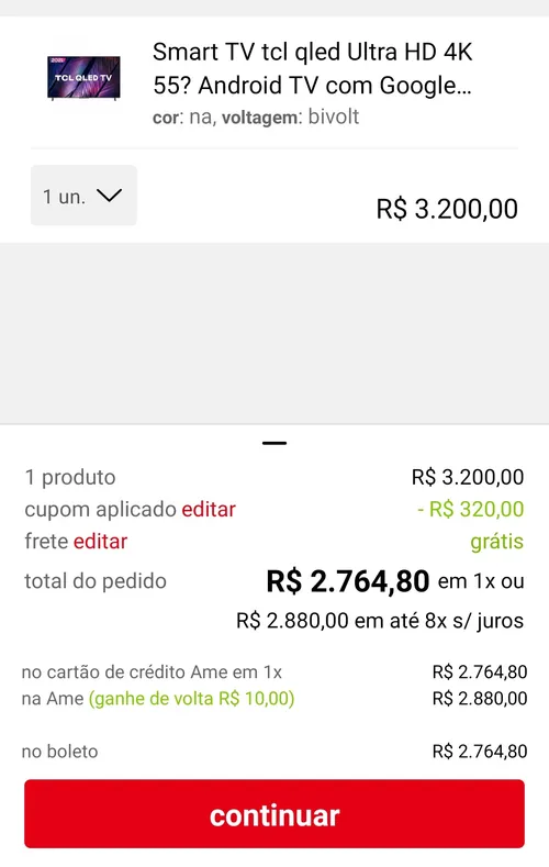 Imagem na descrição da promoção