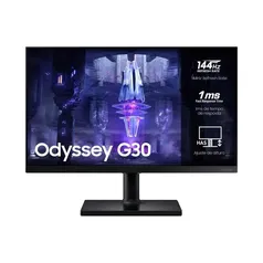 Monitor Gamer Samsung Odyssey G30 24” FHD, Tela Plana, Painel VA, 144Hz, 1ms, HDMI, FreeSync Premium